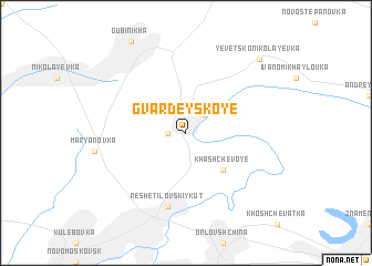 map of Gvardeyskoye