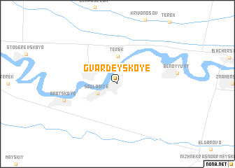 map of Gvardeyskoye