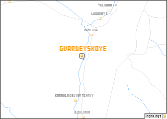 map of Gvardeyskoye