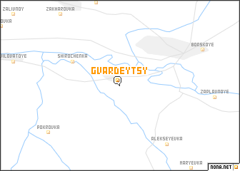 map of Gvardeytsy