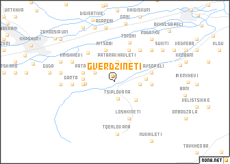 map of Gverdzineti