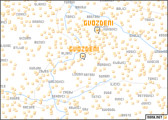 map of Gvozdeni