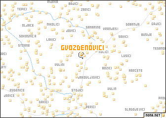 map of Gvozdenovići