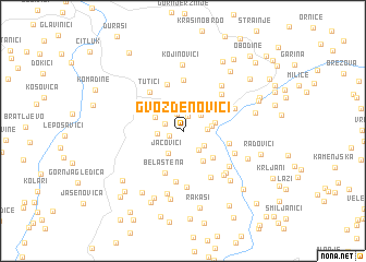 map of Gvozdenovići