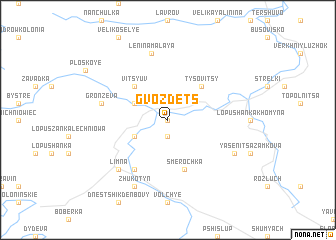 map of Gvozʼdets