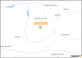 map of Gvozdno