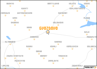 map of Gvozdovo