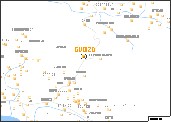 map of Gvozd