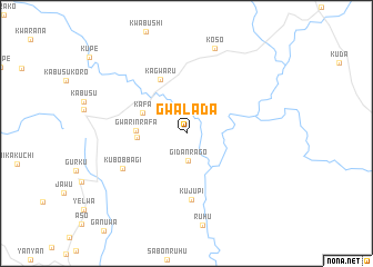 map of Gwalada