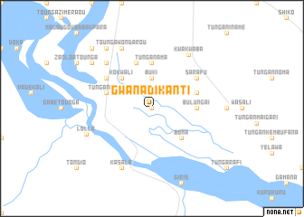 map of Gwanadi Kanti