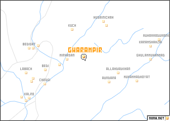 map of Gwarām Pīr