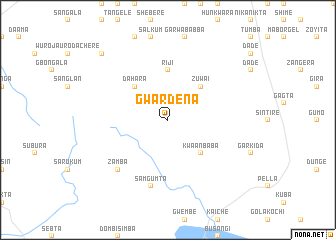 map of Gwardena