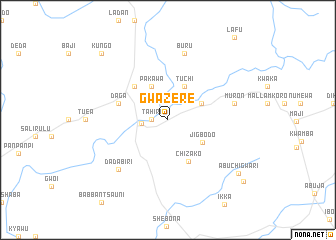 map of Gwazere