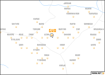 map of Gwa