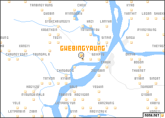 map of Gwebingyaung