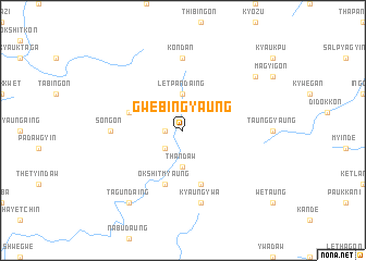 map of Gwebingyaung