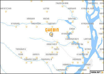 map of Gwebin