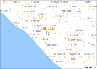 map of Gweb Len