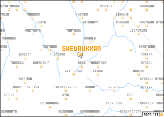 map of Gwedaukkan
