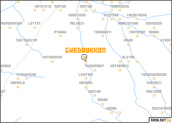 map of Gwedaukkon