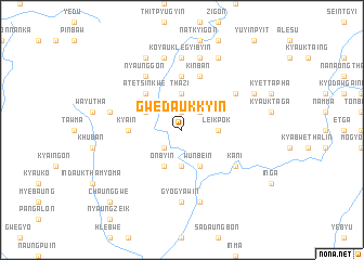 map of Gwedaukkyin