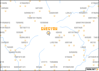 map of Gwegyaw