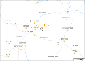 map of Gwehn Town