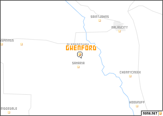 map of Gwenford