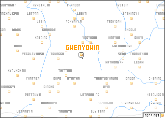 map of Gwenyowin