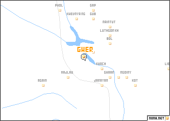 map of Gwer