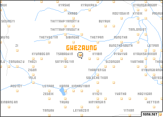 map of Gwezaung