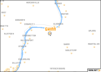 map of Gwinn