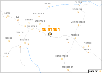 map of Gwin Town