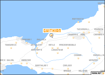 map of Gwithian