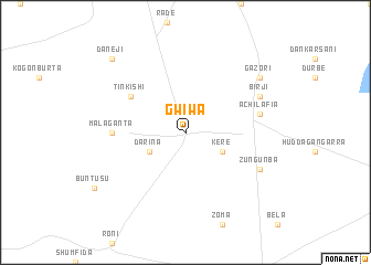 map of Gwiwa