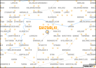 map of Gwizdałki