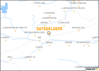 map of Gwyddelwern