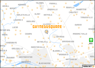 map of Gwynedd Square