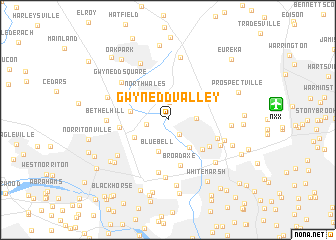 map of Gwynedd Valley