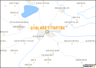 map of Gyálaréti Tanyák