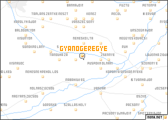 map of Gyanógeregye