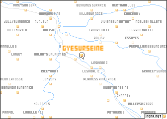 map of Gyé-sur-Seine