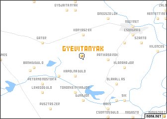 map of Gyevitanyák