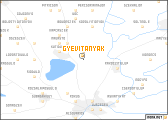 map of Gyevitanyák