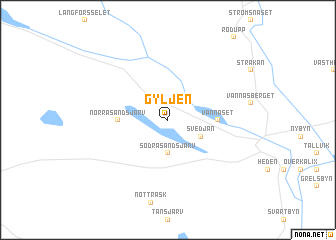 map of Gyljen