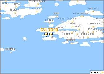 map of Gyltö