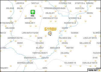 map of Gyňov