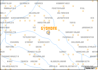 map of Gyömöre