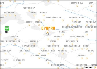 map of Gyömrő