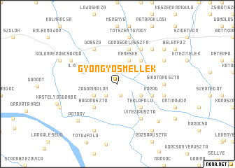 map of Gyöngyösmellék